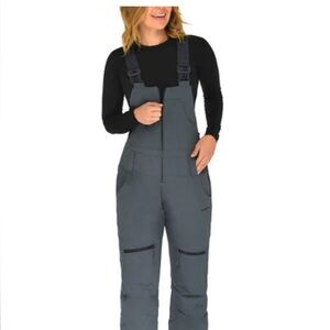 Arctix Women’s Essential Insulated Bib Overalls  Regular Fit Gray Winter Ski